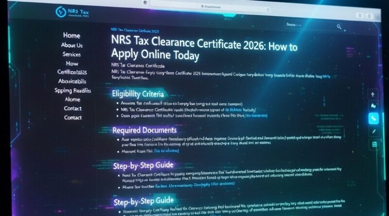 NRS Tax Clearance Certificate 2026: How to Apply Online Today