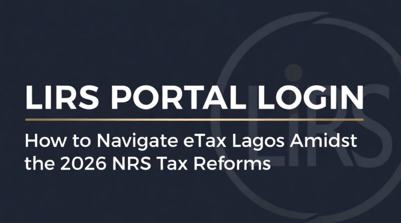 LIRS Portal Login: How to Navigate eTax Lagos Amidst the 2026 NRS Tax Reforms