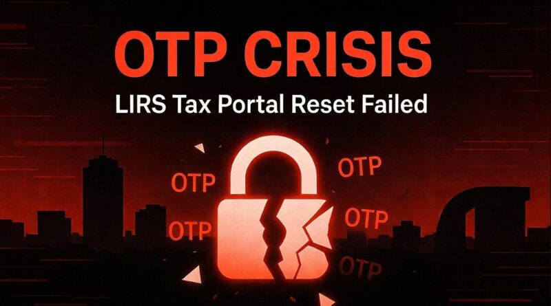 LIRS eTax portal OTP error and password reset failure 2026