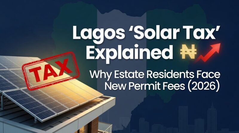 Lagos ‘Solar Tax’ Explained: Why Estate Residents Face New Permit Fees (2026)