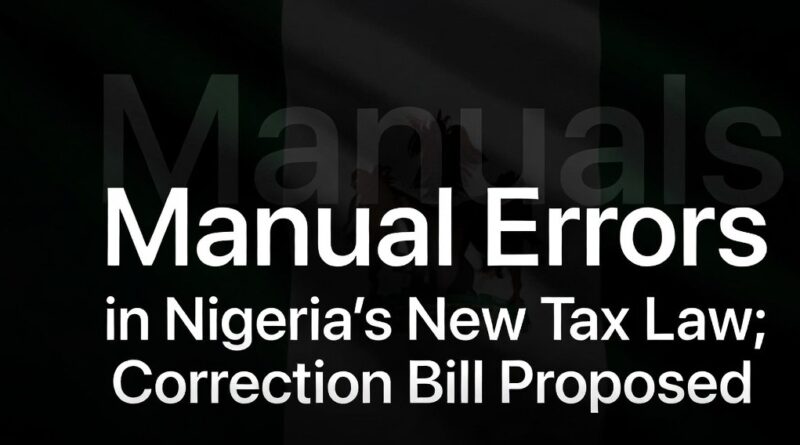 Taiwo Oyedele Admits to ‘Manual Errors’ in Nigeria’s New Tax Law; Correction Bill Proposed