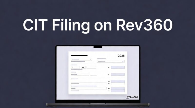 CIT Filing on Rev360: Navigating the 2026 Corporate Tax Template