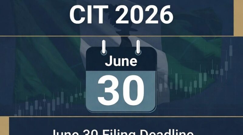 Company Income Tax CIT deadline Nigeria June 30 2026